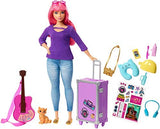 Barbie Doll and Travel Set with Puppy, Luggage and 10+ Accessories