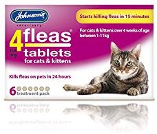 Johnsons 4Fleas Tablets for Cats and Kittens 6 Pack