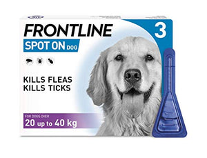 Frontline Spot On Flea & Tick Treatment for Large Dog (20-40kg) 3 Pipettes