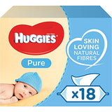 Huggies Pure Baby Wipes - 18 Packs (1008 Wipes)