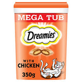 Dreamies Cat Treats Mega Pack with Chicken, 2 Tubs (2 x 350 g)